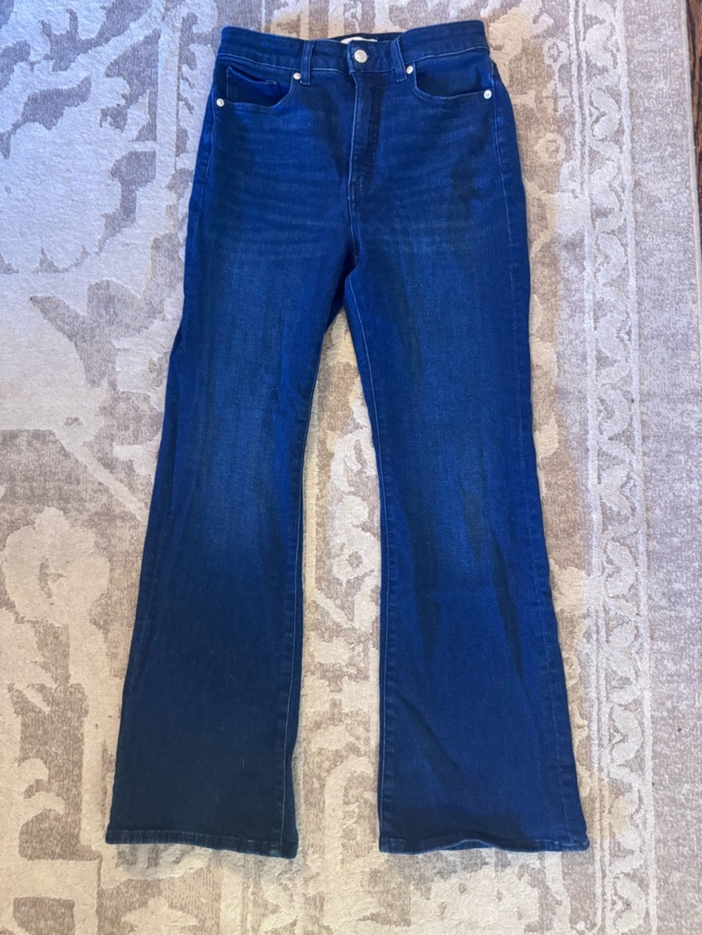 LOFT Dark Blue Wide-Leg Jeans